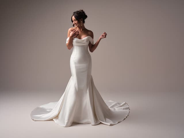 Maggie Sottero fit and flare wedding dress “Odette” at Bridal by Brittany Ann, Cleveleys