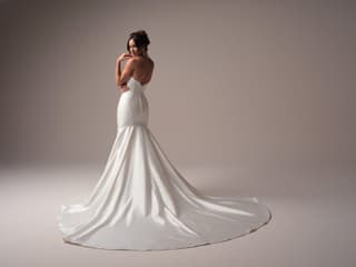 Maggie Sottero fit and flare wedding dress “Odette” at Bridal by Brittany Ann, Cleveleys — back & side