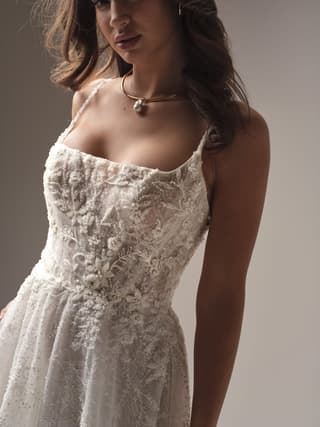 Maggie Sottero a-line wedding dress “Salvadora” at Bridal by Brittany Ann, Cleveleys — back & side