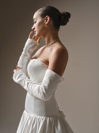 Sottero & Midgley fit and flare wedding dress “Tokyo” at Bridal by Brittany Ann, Cleveleys — back & side