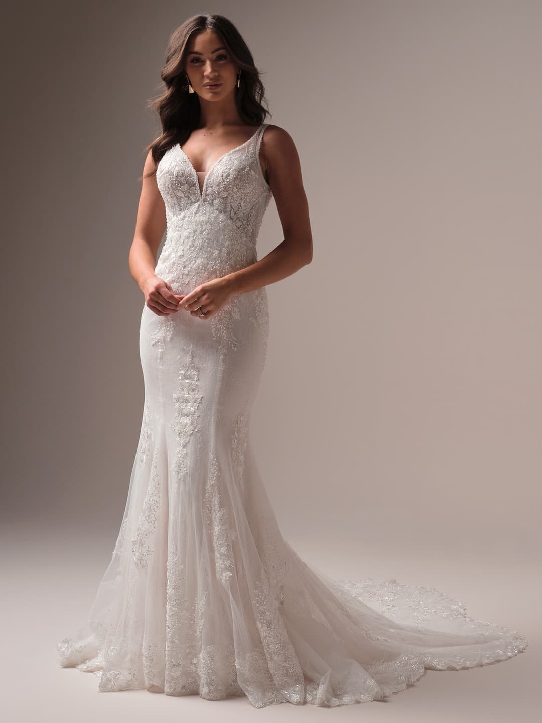 Maggie Sottero fit and flare wedding dress “Eloise” at Bridal by Brittany Ann, Cleveleys