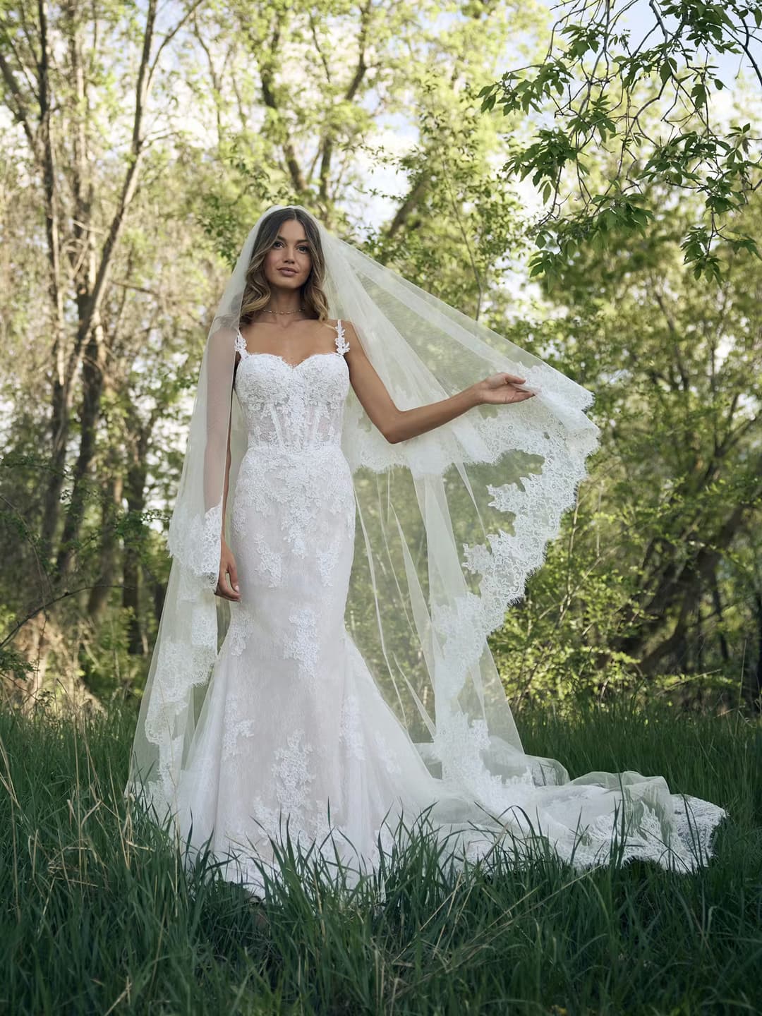 Rebecca Ingram fit and flare wedding dress “Esmerelda Lane” at Bridal by Brittany Ann, Cleveleys