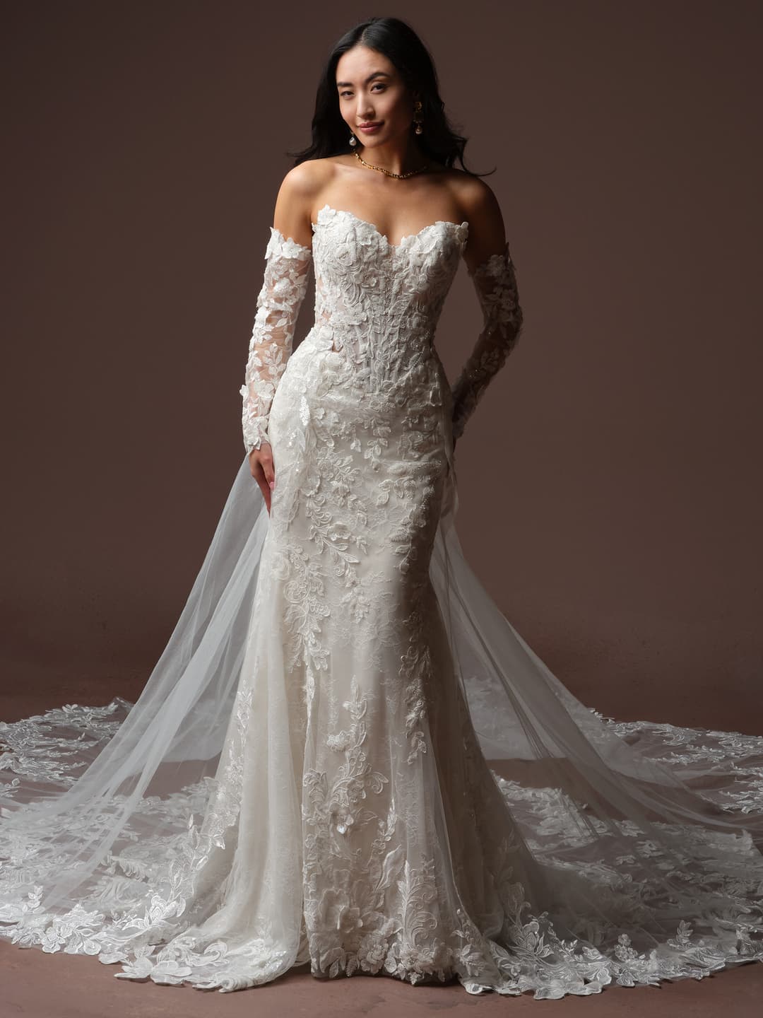 Maggie Sottero fit and flare wedding dress “Estelle” at Bridal by Brittany Ann, Cleveleys