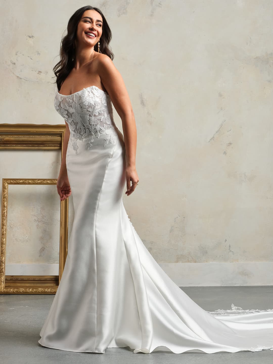 Rebecca Ingram fit and flare wedding dress “Goldie” at Bridal by Brittany Ann, Cleveleys