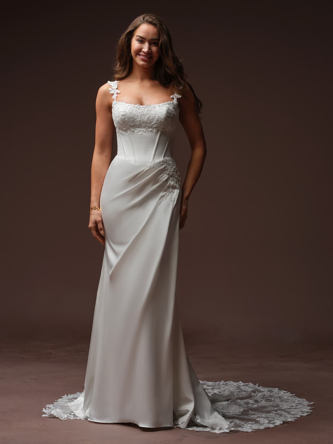 Rebecca Ingram fit and flare wedding dress “Isolde” at Bridal by Brittany Ann, Cleveleys