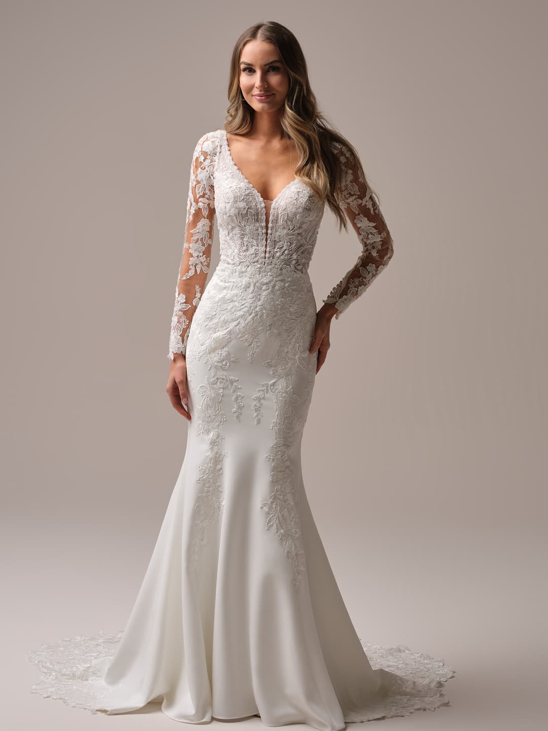 Rebecca Ingram fit and flare wedding dress “Larissa” at Bridal by Brittany Ann, Cleveleys