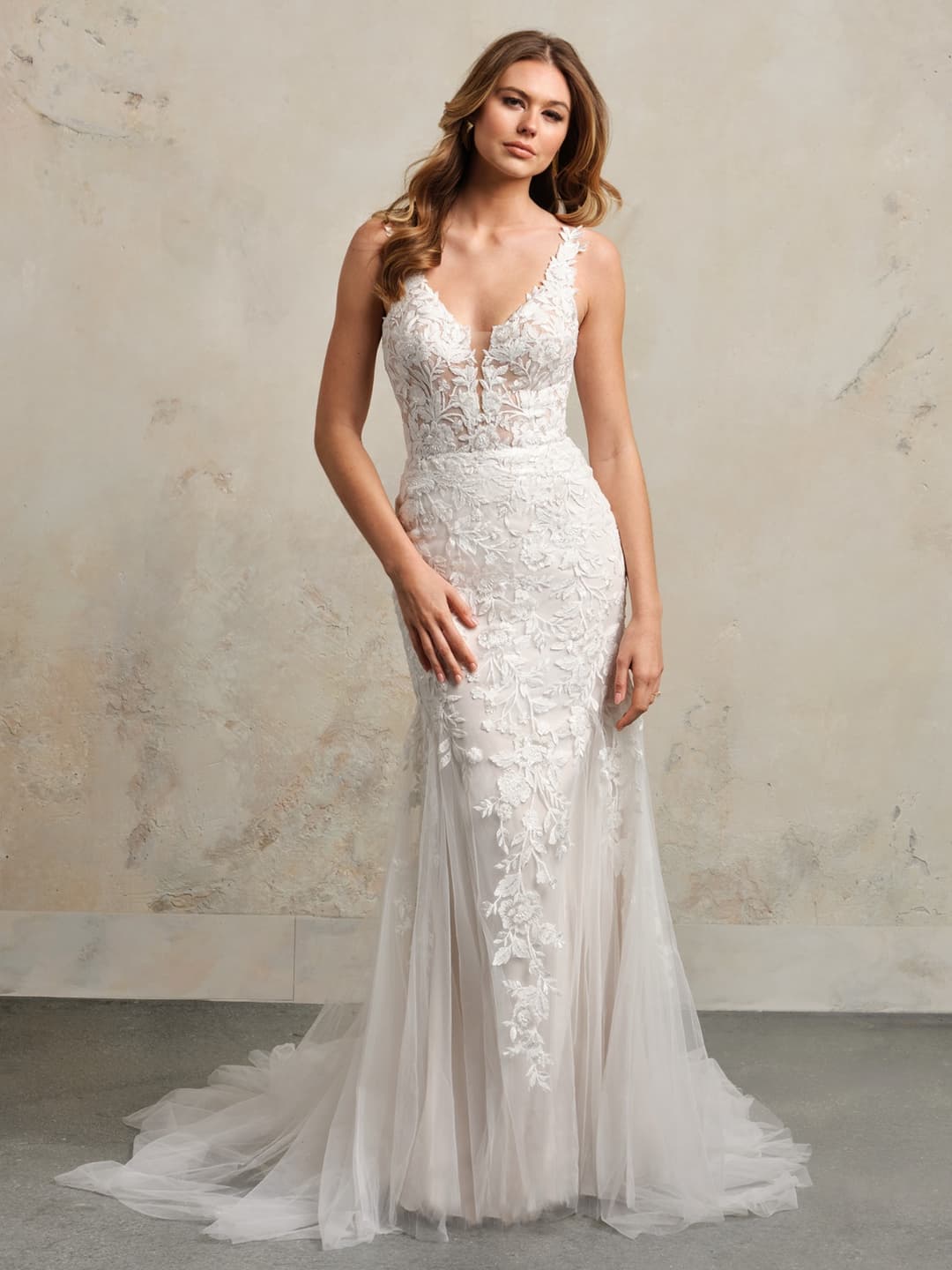 Rebecca Ingram fit and flare wedding dress “Mandy” at Bridal by Brittany Ann, Cleveleys
