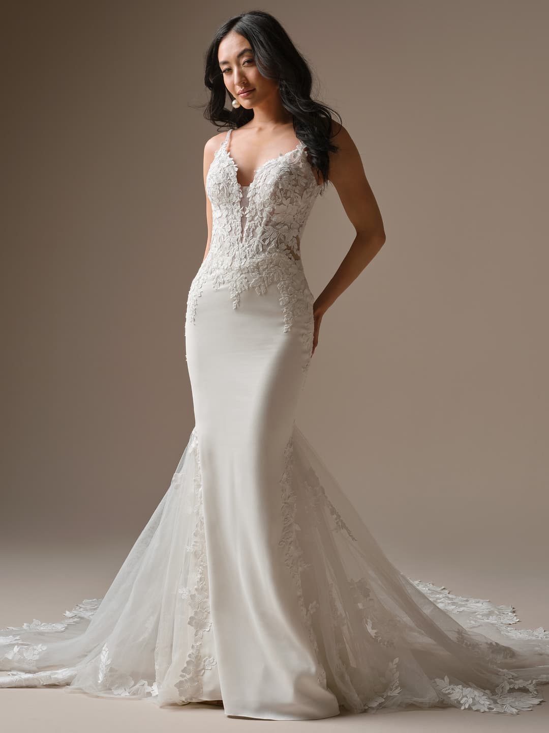 Maggie Sottero fit and flare wedding dress “Noelle” at Bridal by Brittany Ann, Cleveleys