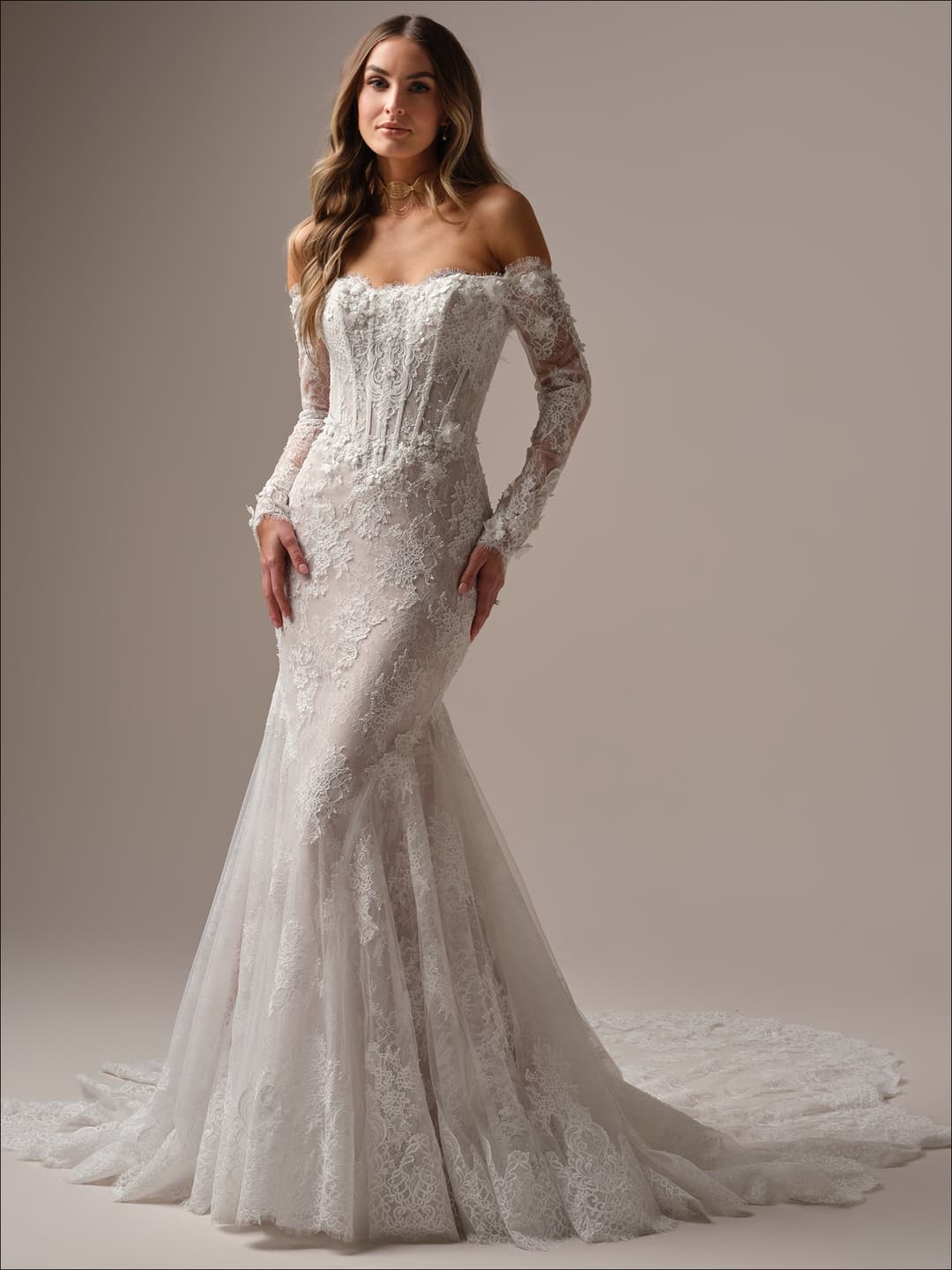 Maggie Sottero fit and flare wedding dress “Takera” at Bridal by Brittany Ann, Cleveleys